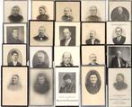 40 Oude bidprentjes met foto † 1900, Verzamelen, Ophalen of Verzenden