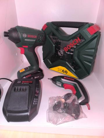Pack Bosch bouleuneuse et Petite visseuse+ set des mèches beschikbaar voor biedingen