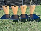 4 Stoelen, Huis en Inrichting, Stoelen, Ophalen, Bruin, Zo goed als nieuw, Vier