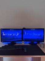 Twee AOC E2470SW – 24” Full HD Monitoren (Topconditie), Gaming, VGA, HD, Ingebouwde speakers