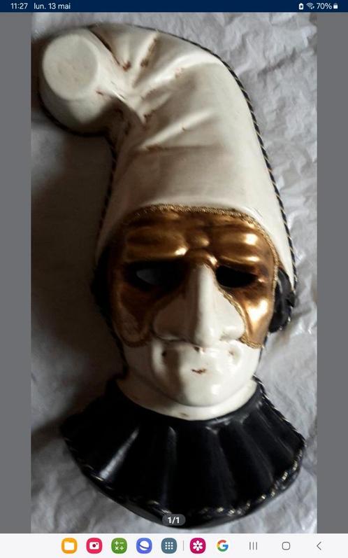 Echte venetiaanse masker in papier mâché, Antiek en Kunst, Kunst | Overige Kunst
