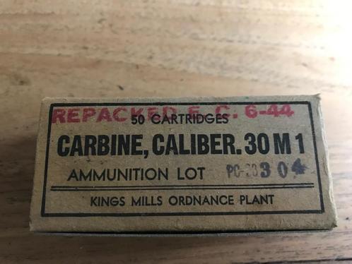 Is WWII M1 leeg carabinedoosje, Verzamelen, Militaria | Algemeen, Landmacht, Ophalen of Verzenden