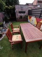 Teak tuinmeubelen, Tuin en Terras, Tuinsets en Loungesets, Ophalen, 4 zitplaatsen, Teakhout, Zo goed als nieuw