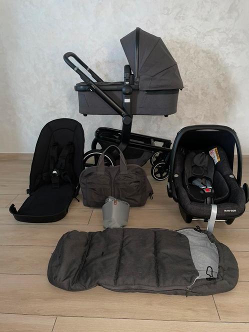 Joolz Day + Awesome Anthracite kinderwagen 3-in-1 Set, Kinderen en Baby's, Buggy's, Zo goed als nieuw, Maxi-Cosi, Regenhoes, Verstelbare rugleuning