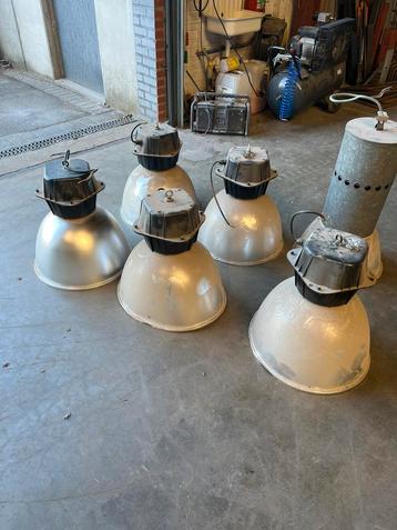 Industriële lampen, Huis en Inrichting, Lampen | Hanglampen, Ophalen, Gebruikt