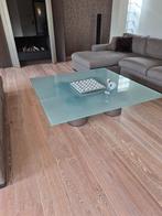 Vintage salontafel Serenissimo David Law en Massimo Vignelli, Huis en Inrichting, Ophalen, Gebruikt, Vierkant, Glas