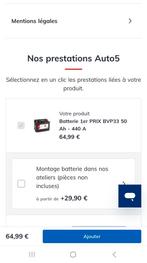 Batterie pour voiture neuf, Ophalen
