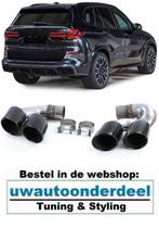 Uitlaat Sierstuk Dubbel Rond Black Voor BMW X5 G05 M Pack 40, Verzenden