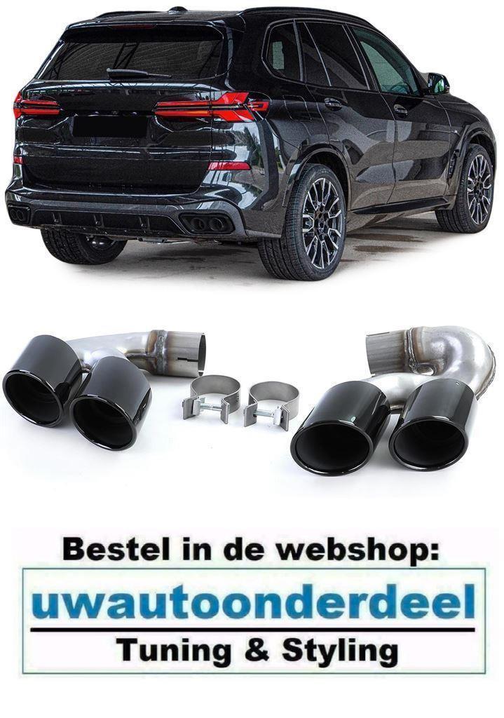 Uitlaat Sierstuk Dubbel Rond Black Voor BMW X5 G05 M Pack 40, Autos : Divers, Tuning & Styling, Envoi
