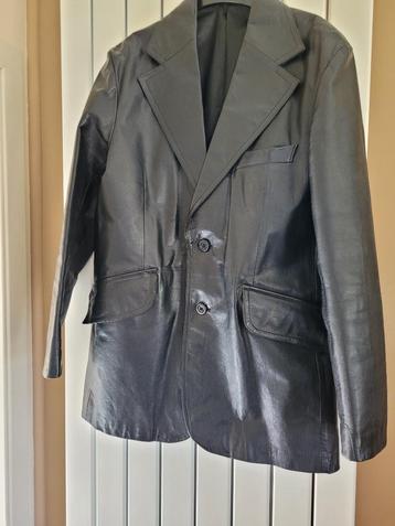 Veste cuir homme, Enlèvement, Comme neuf, Taille 48/50 (M), Noir