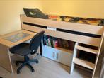 Lit mezzanine + bureau, Huis en Inrichting, Slaapkamer | Stapelbedden en Hoogslapers, Ophalen, Zo goed als nieuw, Eenpersoons