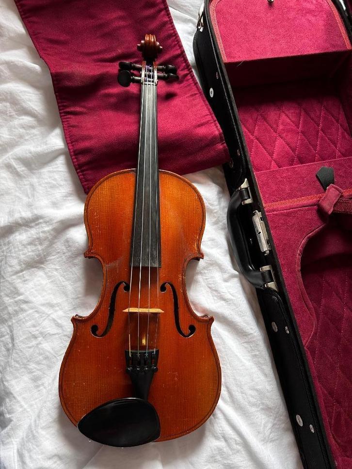 Viool, Muziek en Instrumenten, Strijkinstrumenten | Violen en Altviolen, Gebruikt, Viool, 4/4-viool, Met koffer, Ophalen