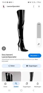 Sexy knieholte laklaarzen als nieuw, Kleding | Dames, Schoenen, Ophalen of Verzenden, Zo goed als nieuw