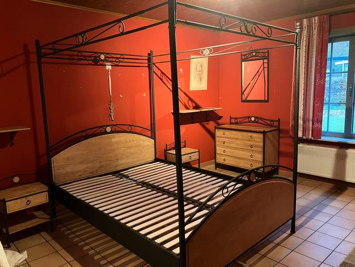 Complete tweepersoonsslaapkamer, Huis en Inrichting, Slaapkamer | Complete slaapkamers, Zo goed als nieuw, Tweepersoons, Ophalen