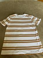 Wit-bruin gestreept t-shirt, H&M, maat 134-140, Comme neuf, Chemise ou À manches longues, Garçon, Enlèvement ou Envoi