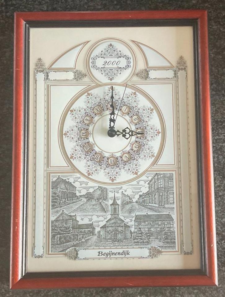 Wandklok met 18 karaats goud, Huis en Inrichting, Woonaccessoires | Klokken, Nieuw, Wandklok, Ophalen