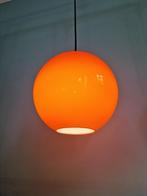 Suspension vintage en opaline orange (4 disponibles), Ophalen of Verzenden