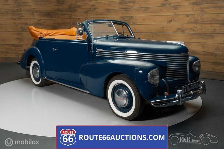 Opel Kapitän Cabriolet | 1939 | Route 66 Auctions, Auto's, Oldtimers, Bedrijf, Te koop, Opel, Benzine, Overige carrosserie, Handgeschakeld