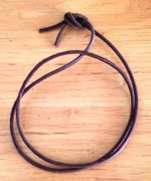 Koord van rundleer, Handtassen en Accessoires, Kettingen, Nieuw, Overige materialen, Bruin, Ophalen of Verzenden