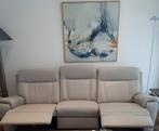 Prachtige leren zetel met 2 relaxen, Nieuw, Klassiek, Landelijk, 250 tot 300 cm, Rechte bank