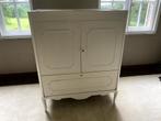 TV kast in wit geschilderd hout, Huis en Inrichting, Kasten |Televisiemeubels, Ophalen, Gebruikt, 100 tot 150 cm, 100 tot 150 cm