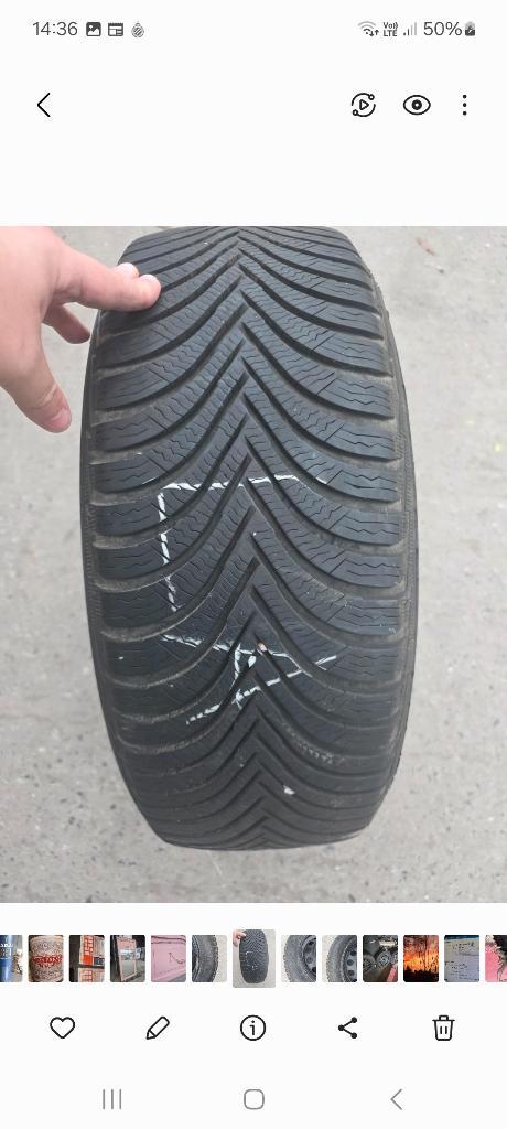 4 sneeuwbanden Michelin Alpin5 op stalen velgen, Auto-onderdelen, Banden en Velgen, Velg(en), Ophalen