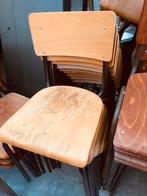 Vintage industriële schoolstoelen en stapelstoelen, Ophalen of Verzenden