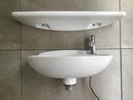 Handenwasser + kraan + tablet, Huis en Inrichting, Badkamer | Badkamermeubels, Ophalen, Minder dan 50 cm, Gebruikt, Minder dan 100 cm