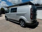 FORD TRANSIT CUSTOM * ACTIVE * AUT * L2 * DUB CAB * CAMERA *, Auto's, Bestelwagens en Lichte vracht, Testrit aan huis, 6 deurs