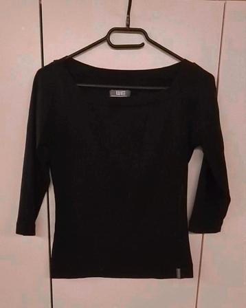 Top met 3/4de mouwen "WE", zwart, maat M beschikbaar voor biedingen