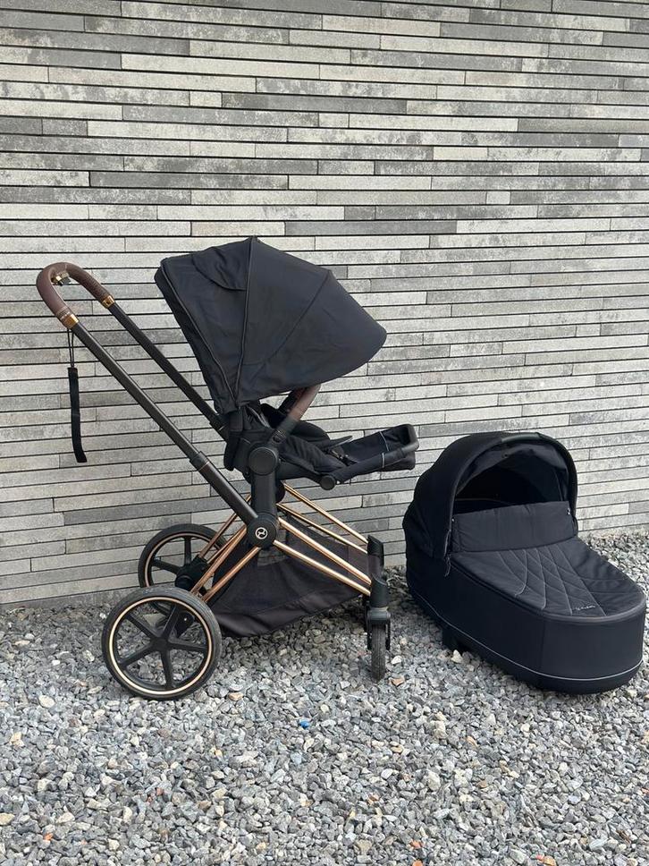 Cybex Priam bundle roségold - frame+koets+buggy+autostoel+.., Kinderen en Baby's, Kinderwagens en Combinaties, Zo goed als nieuw