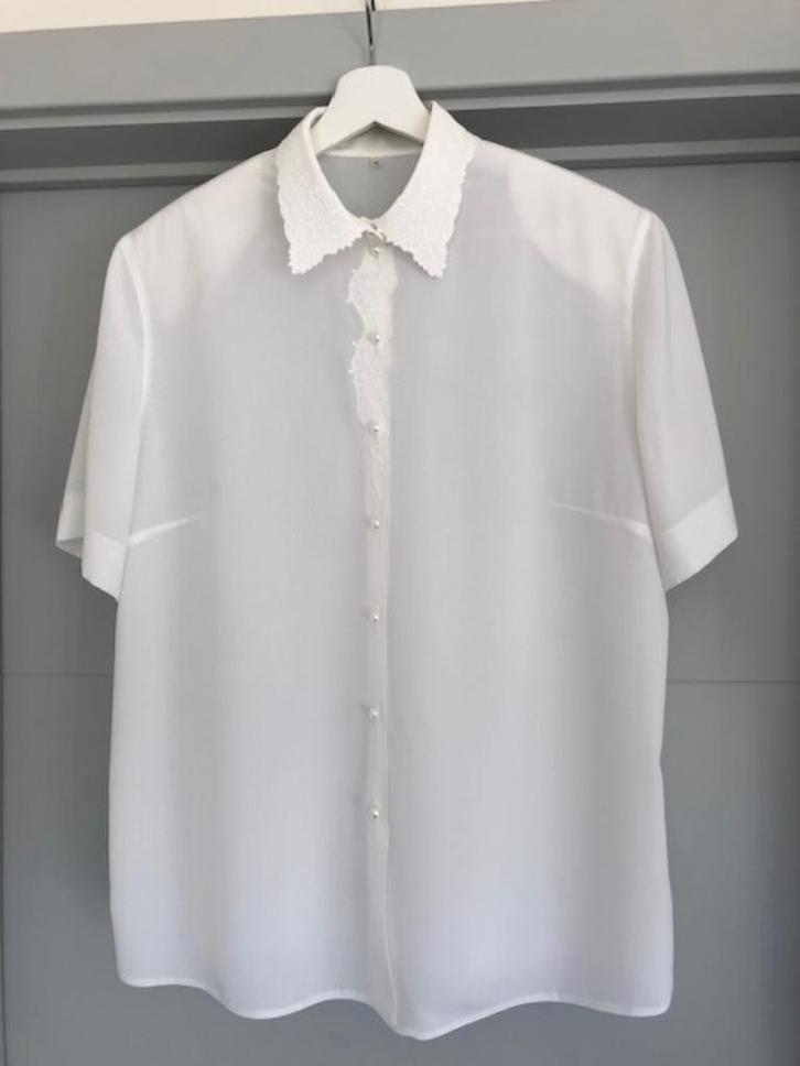 Witte blouse maat 50, Kleding | Dames, Grote Maten, Zo goed als nieuw, Blouse of Tuniek, Ophalen of Verzenden