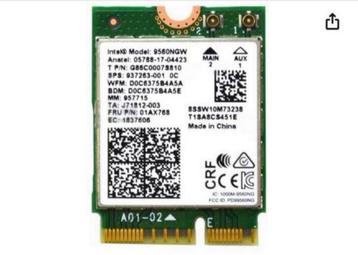9560NGW Dual Band 1,73 Gbps Wireless Intel NGFF Key E wifi beschikbaar voor biedingen