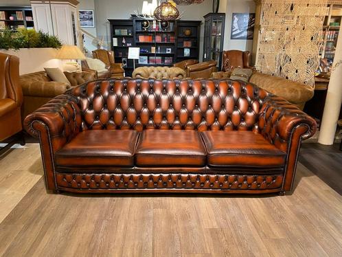 originele springvale chesterfield 3,5 zits Nottingham zetel, Antiek en Kunst, Antiek | Meubels | Stoelen en Sofa's, Ophalen of Verzenden