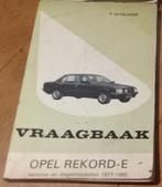 Vraagbaak Olyslager Opel Rekord E, Enlèvement