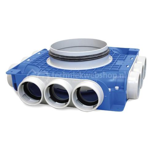 Instortverdeler Vent-Axia 12xØ63 zijaansl. Tuit Ø180, Doe-het-zelf en Bouw, Ventilatie en Afzuiging, Nieuw, Ventilator en Afzuiger