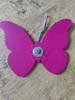 papillon rose en bois, Enlèvement, Utilisé