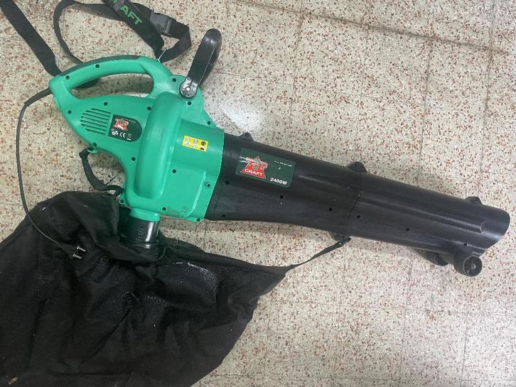 Topcraft bladblazer/zuiger, Tuin en Terras, Bladblazers, Zo goed als nieuw, Handgedragen, Elektrisch, Met opvangzak, Met neuswiel