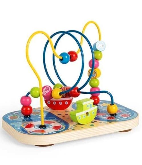 houten speelgoed bigjigs speelgoed met kralen, maritiem them, Kinderen en Baby's, Speelgoed | Speeltafels, Zo goed als nieuw, Ophalen