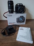 Canon eos 2000d avec deux objectifs, Audio, Tv en Foto, Fotocamera's Digitaal, Ophalen, Zo goed als nieuw, Spiegelreflex, Canon