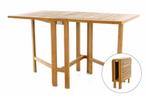 Teak Houten Balkontafel Tuintafel Tafel Klaptafel. 130x65cm, Jardin & Terrasse, Accessoires mobilier de jardin, Envoi, Neuf