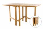 Teak Houten Balkontafel Tuintafel Tafel Klaptafel. 130x65cm, Tuin en Terras, Verzenden, Nieuw