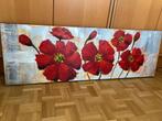 Peinture sur toile "coquelicots", Ophalen, Gebruikt, 100 tot 125 cm, Minder dan 50 cm