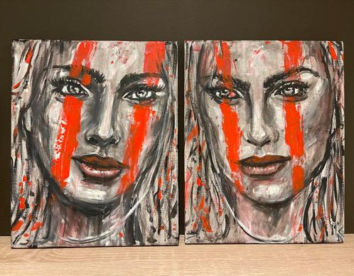 Koppel originele schilderijtjes samen 69€ !, Antiek en Kunst, Kunst | Schilderijen | Modern, Ophalen of Verzenden
