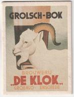BIERKAART  GROLSCH-BOK met dezelfde achterkant, Collections, Marques de bière, Sous-bock, Grolsch, Envoi, Neuf