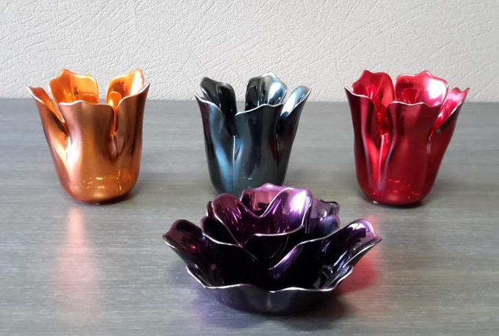 Lot / part T-lichthouders BLOEMEN herfst/winter ( NIEUW ), Huis en Inrichting, Woonaccessoires | Kandelaars en Kaarsen, Nieuw