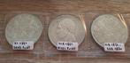 3 pièces 5 francs belge - Léopold Ier tête nue 1851, Postzegels en Munten, Munten | Europa | Euromunten, Setje, Zilver, België