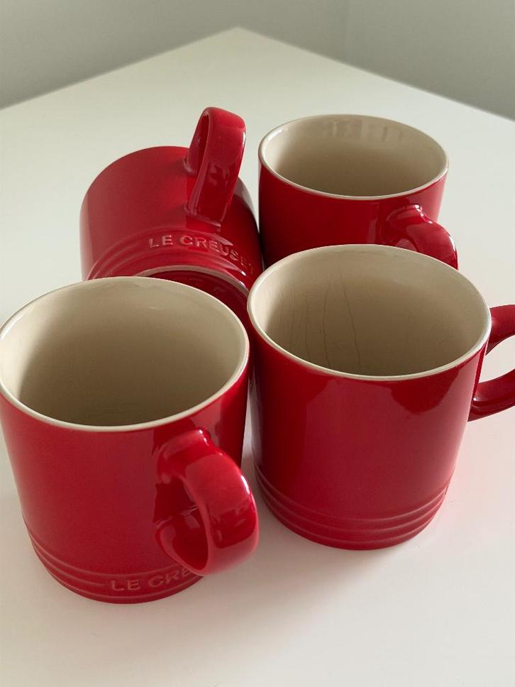 Tassen Le Creuset x4, Maison & Meubles, Cuisine | Vaisselle, Utilisé, Tasse(s) et/ou soucoupe(s), Céramique, Enlèvement