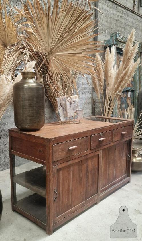 Fantastische toonbank vitrinekast dressoir keukeneiland, Antiek en Kunst, Curiosa en Brocante, Ophalen of Verzenden