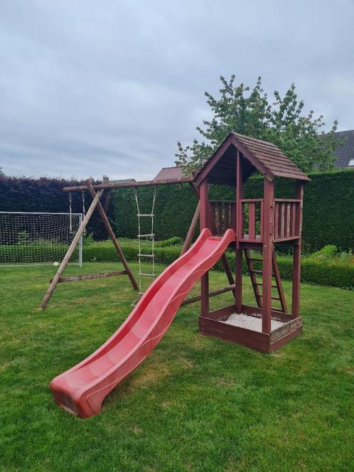 Speeltoestel met schommel, glijbaan en zandbak, Kinderen en Baby's, Speelgoed | Buiten | Speeltoestellen, Glijbaan, Schommel, Zandbak